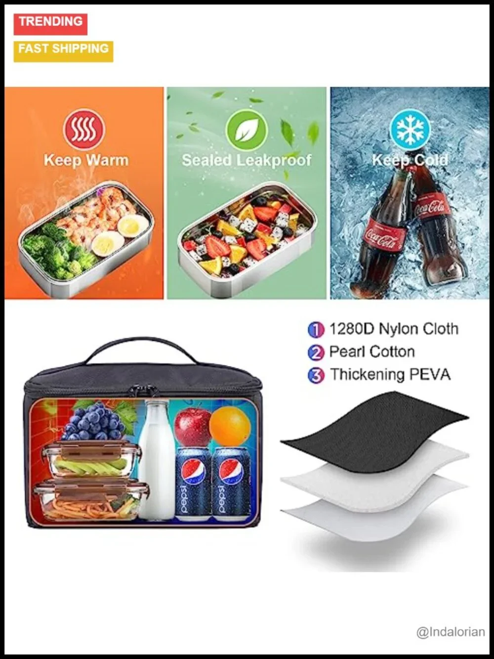 Laptop Backpack 15.6 inch with Detachable Insulated Lunch Box Work Daypack